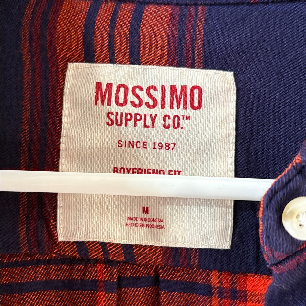 Mossimo Supply Co. Blue and Red Plaid Shirt - Picture 2 of 4